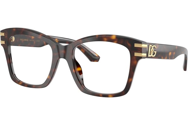 Okulary korekcyjne Dolce & Gabbana DG3419 502 Kwadratowe Havana