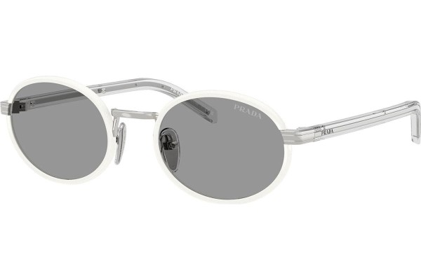 Okulary przeciwsłoneczne Prada PRB56S 23E50Q Owalne Białe