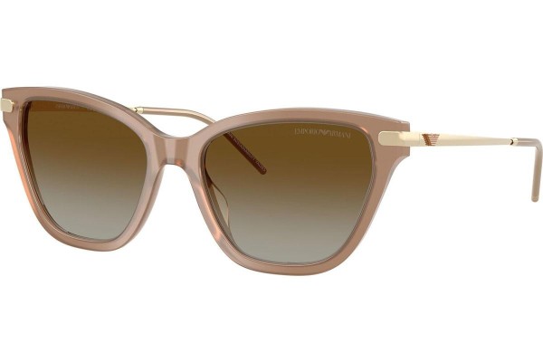 Okulary przeciwsłoneczne Emporio Armani EA4251 6263T5 Polarized Kocie oczy Brązowe