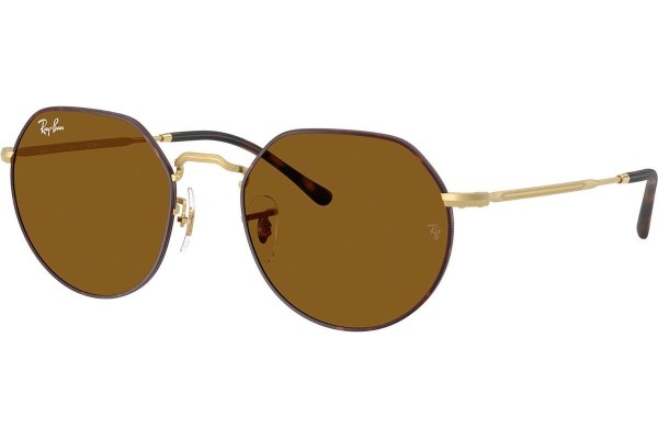 Okulary przeciwsłoneczne Ray-Ban Jack RB3565 927533 Okrągłe Havana