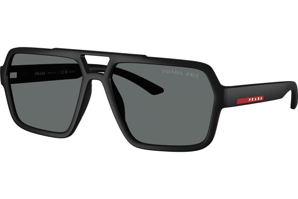 Okulary przeciwsłoneczne Prada Linea Rossa PSA06S DG002G Polarized Kwadratowe Czarne