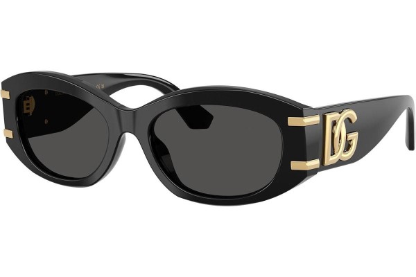 Okulary przeciwsłoneczne Dolce & Gabbana DG4502 501/87 Owalne Czarne