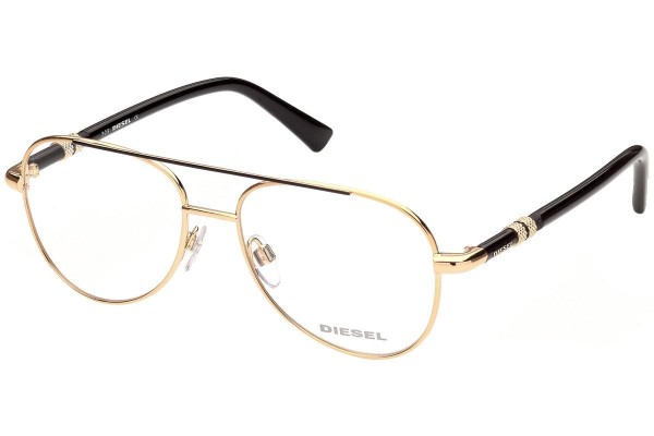 Okulary korekcyjne Diesel DL5390 030 Pilotki (Aviator) Złote