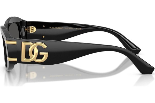 Okulary przeciwsłoneczne Dolce & Gabbana DG4502 501/87 Owalne Czarne