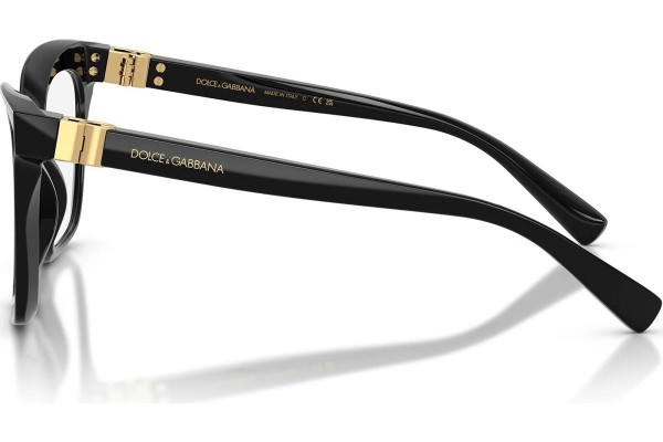 Okulary korekcyjne Dolce & Gabbana DG3417 501 Kwadratowe Czarne