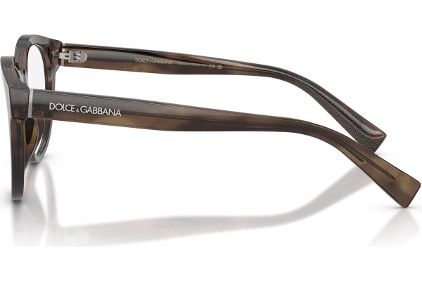Okulary korekcyjne Dolce & Gabbana DG3421 3200 Okrągłe Brązowe