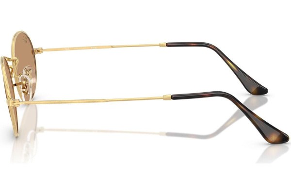 Okulary przeciwsłoneczne Ray-Ban Oval RB3547 001/53 Tiny Złote