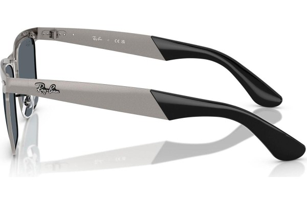 Okulary przeciwsłoneczne Ray-Ban Wayfarer Deluxe RB3875 029/R5 Kwadratowe Srebrne