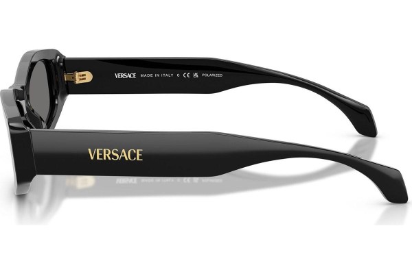 Okulary przeciwsłoneczne Versace VE4487 GB1/81 Polarized Owalne Czarne