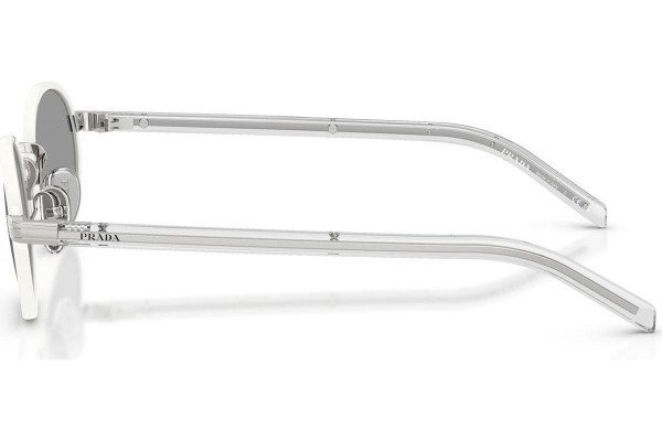 Okulary przeciwsłoneczne Prada PRB56S 23E50Q Owalne Białe