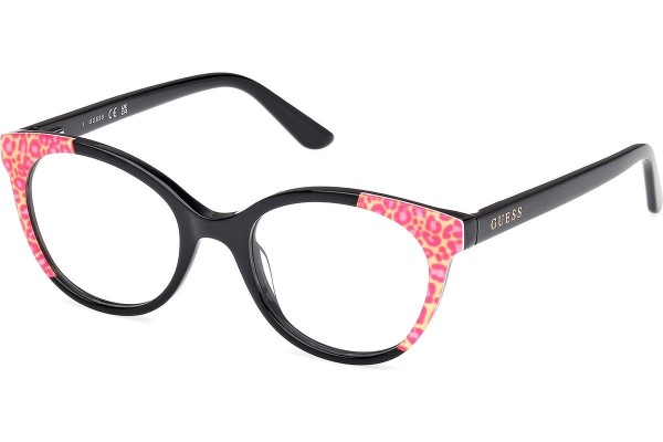Okulary korekcyjne Guess GU50267 005 Kocie oczy Czarne