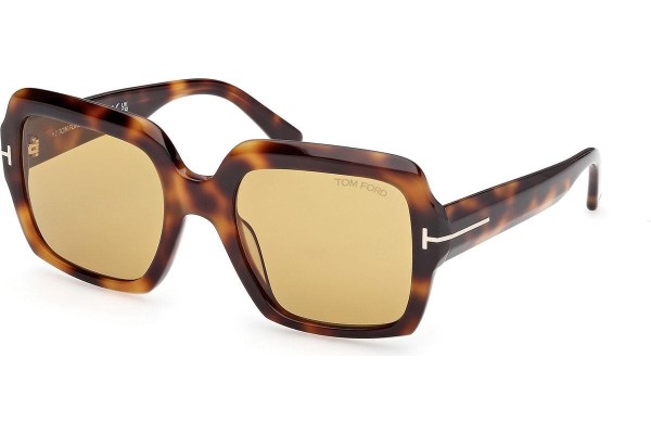 Okulary przeciwsłoneczne Tom Ford Kaya FT1082 53E Kwadratowe Havana