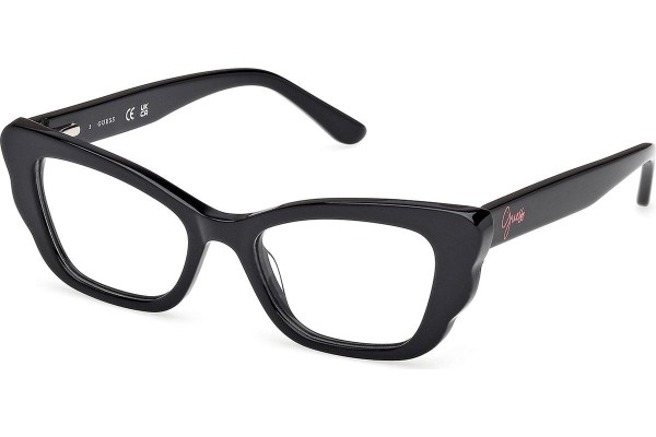 Okulary korekcyjne Guess GU50264 001 Kocie oczy Czarne