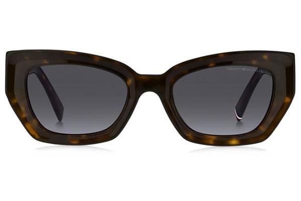 Okulary przeciwsłoneczne Tommy Hilfiger TH2254/S 086/GB Kocie oczy Havana