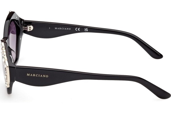 Okulary przeciwsłoneczne Marciano GM00026 01B Kocie oczy Czarne