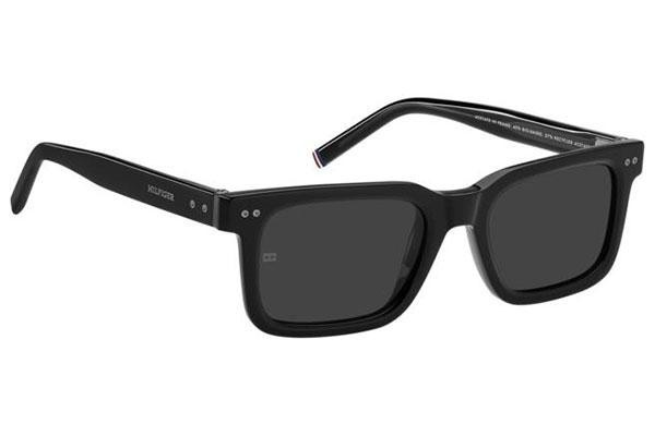 Okulary przeciwsłoneczne Tommy Hilfiger TH85/S 807/IR Prostokątne Czarne
