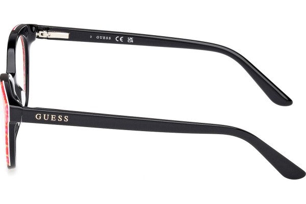 Okulary korekcyjne Guess GU50267 005 Kocie oczy Czarne