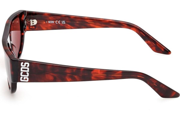 Okulary przeciwsłoneczne GCDS GD0062 54S Kocie oczy Havana