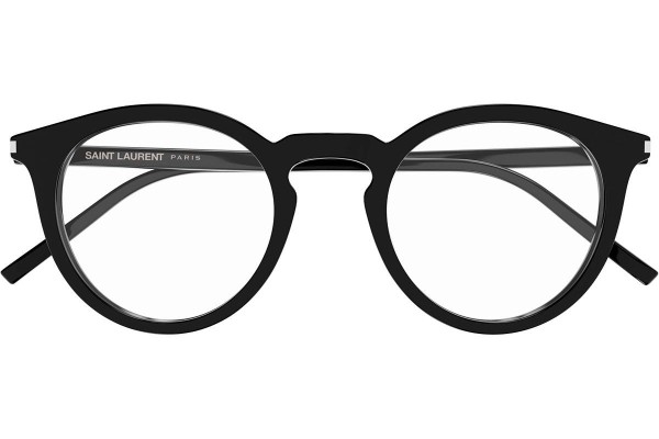 Okulary korekcyjne Saint Laurent SL347/F 001 Okrągłe Czarne