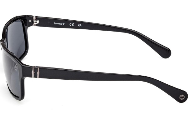 Okulary przeciwsłoneczne Timberland TB00053 01D Polarized Prostokątne Czarne