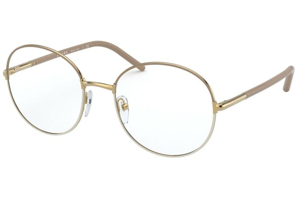 Okulary korekcyjne Prada PR55WV 06I1O1 Okrągłe Beżowe