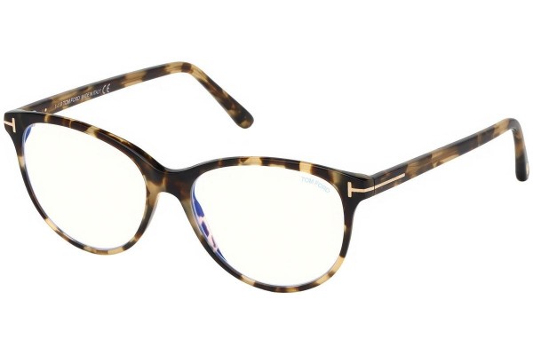 Okulary korekcyjne Tom Ford FT5544-B 055 Kocie oczy Havana