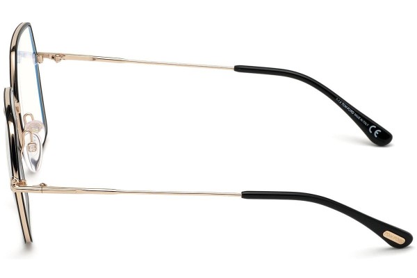 Okulary korekcyjne Tom Ford FT5615-B 001 Kwadratowe Czarne