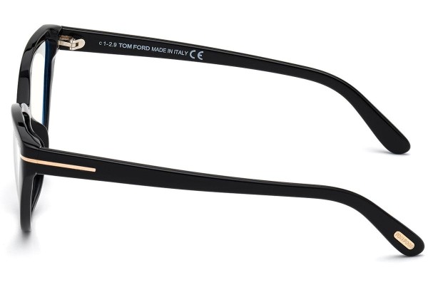 Okulary korekcyjne Tom Ford FT5729-B 001 Kocie oczy Czarne