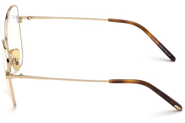 Okulary korekcyjne Tom Ford FT5738-B 028 Kocie oczy Złote