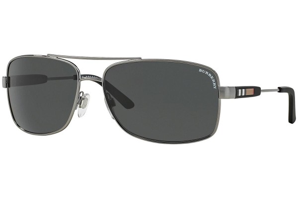 Okulary przeciwsłoneczne Burberry BE3074 100387 Pilotki (Aviator) Srebrne