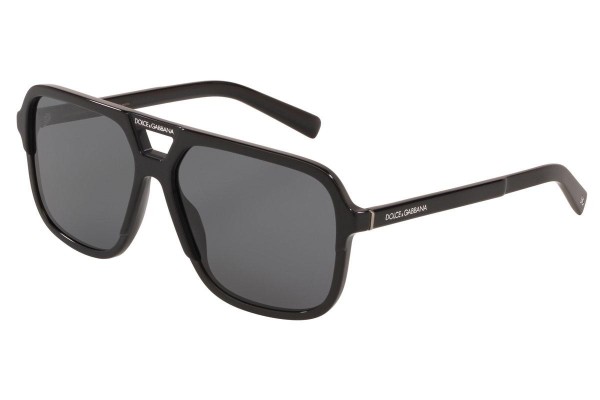 Okulary przeciwsłoneczne Dolce & Gabbana DG4354 193481 Polarized Pilotki (Aviator) Czarne