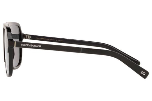 Okulary przeciwsłoneczne Dolce & Gabbana DG4354 193481 Polarized Pilotki (Aviator) Czarne