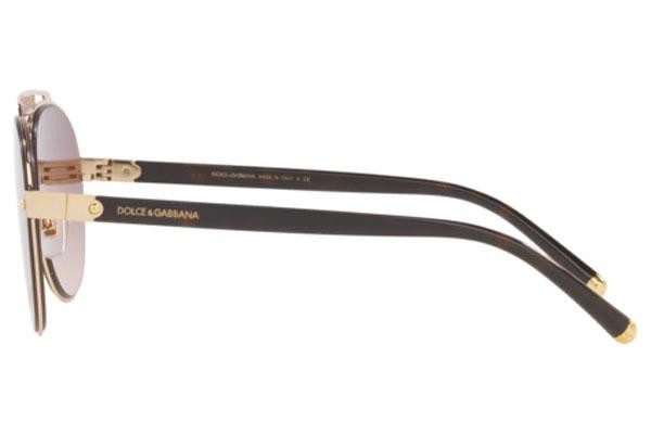 Okulary przeciwsłoneczne Dolce & Gabbana DG Logo Collection DG2235 02/13 Pilotki (Aviator) Złote