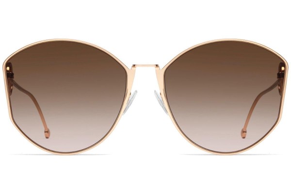 Okulary przeciwsłoneczne Fendi FF 0335/F/S DDB/M2 Polarized Kocie oczy Złote