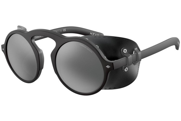 Okulary przeciwsłoneczne Giorgio Armani AR8143Q 50426G Okrągłe Czarne