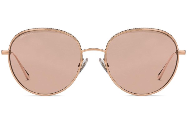 Okulary przeciwsłoneczne Jimmy Choo ELLO/S BKU/2S Okrągłe Złote