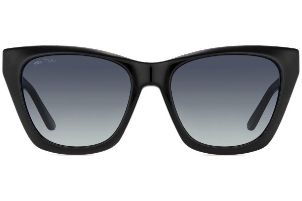 Okulary przeciwsłoneczne Jimmy Choo Rikki/G/S 807/9O Kocie oczy Czarne