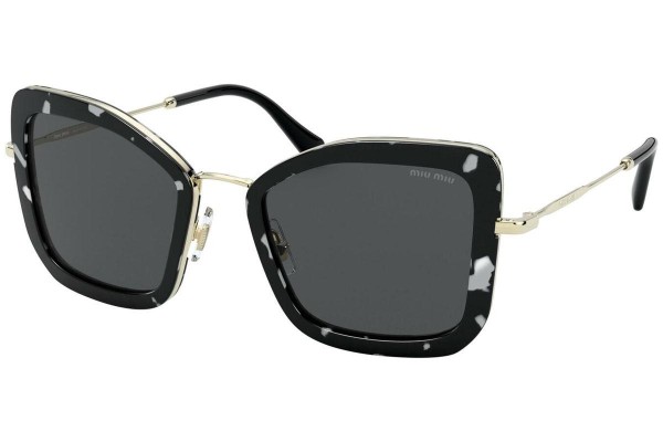 Okulary przeciwsłoneczne Miu Miu MU55VS PC75S0 Kocie oczy Czarne