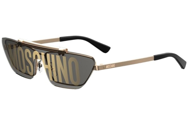 Solbriller Moschino MOS048/S 000/0A Enkelt lense | Shield Guld