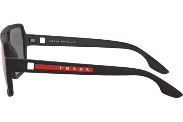 Okulary przeciwsłoneczne Prada Linea Rossa PS01XS DG008F Prostokątne Czarne