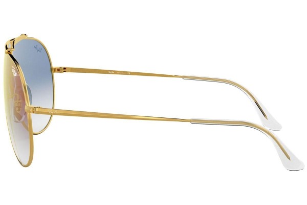 Okulary przeciwsłoneczne Ray-Ban Wings RB3597 001/X0 Pojedyncze | Shield Złote