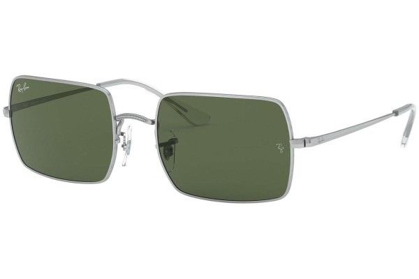 Okulary przeciwsłoneczne Ray-Ban Rectangle RB1969 914931 Kwadratowe Srebrne