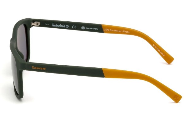 Okulary przeciwsłoneczne Timberland TB9129 97D Polarized Kwadratowe Zielone