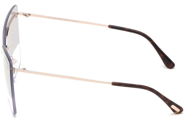Okulary przeciwsłoneczne Tom Ford Camilla FT0682 28G Kocie oczy Złote