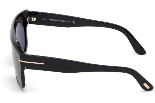 Okulary przeciwsłoneczne Tom Ford Alessio FT0699 01A Kwadratowe Czarne