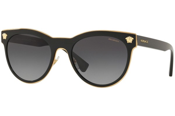 Okulary przeciwsłoneczne Versace Medusa Charm VE2198 1002T3 Polarized Kocie oczy Czarne
