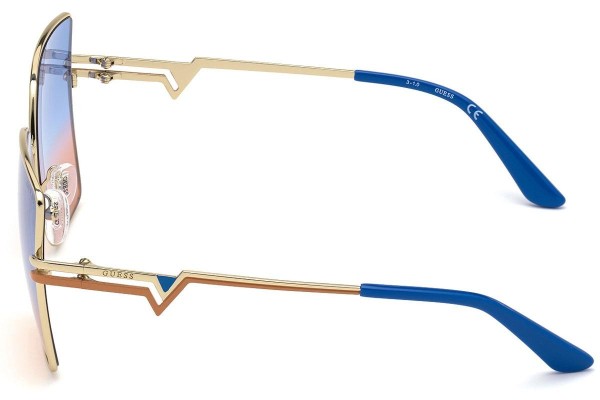 Okulary przeciwsłoneczne Guess GU7733 32W Kwadratowe Złote