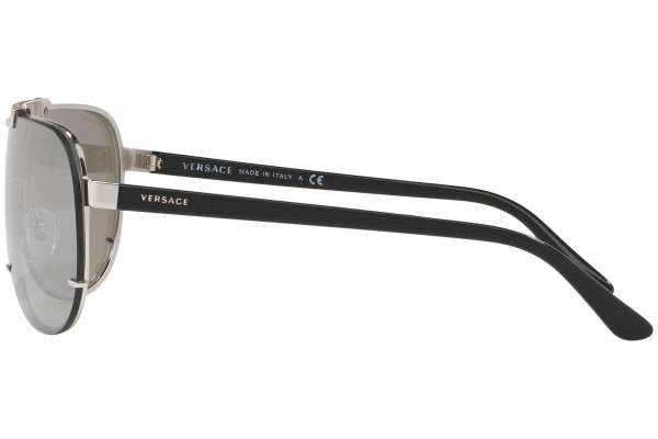 Okulary przeciwsłoneczne Versace VE2140 10006G Pojedyncze | Shield Srebrne
