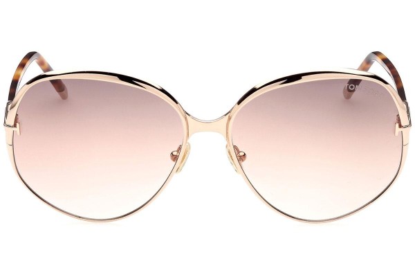 Okulary przeciwsłoneczne Tom Ford FT0913 28F Okrągłe Złote