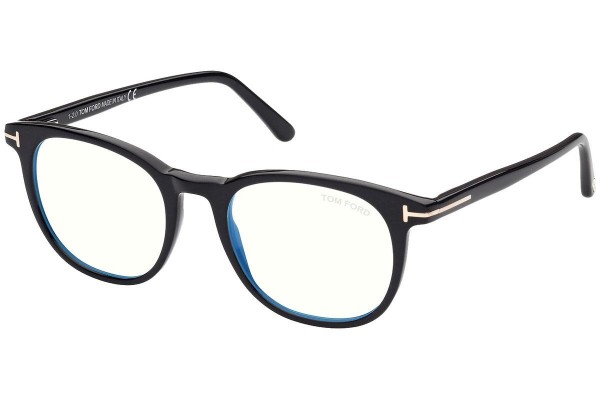 Okulary korekcyjne Tom Ford FT5754-B 001 Okrągłe Czarne